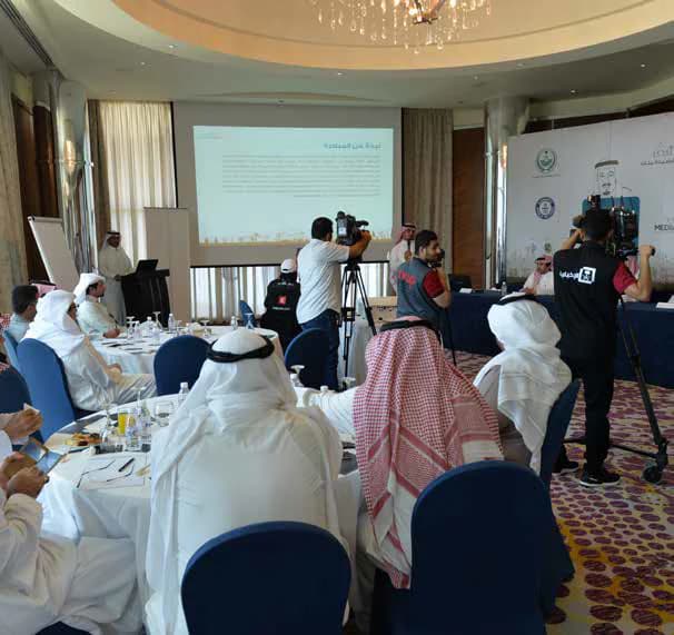 Media production team filming a Saudi event